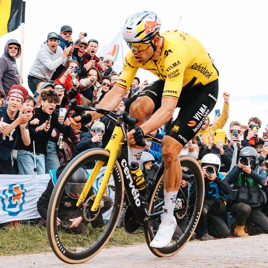 Monumental: Wout Van Aert Wins Paris-Roubaix