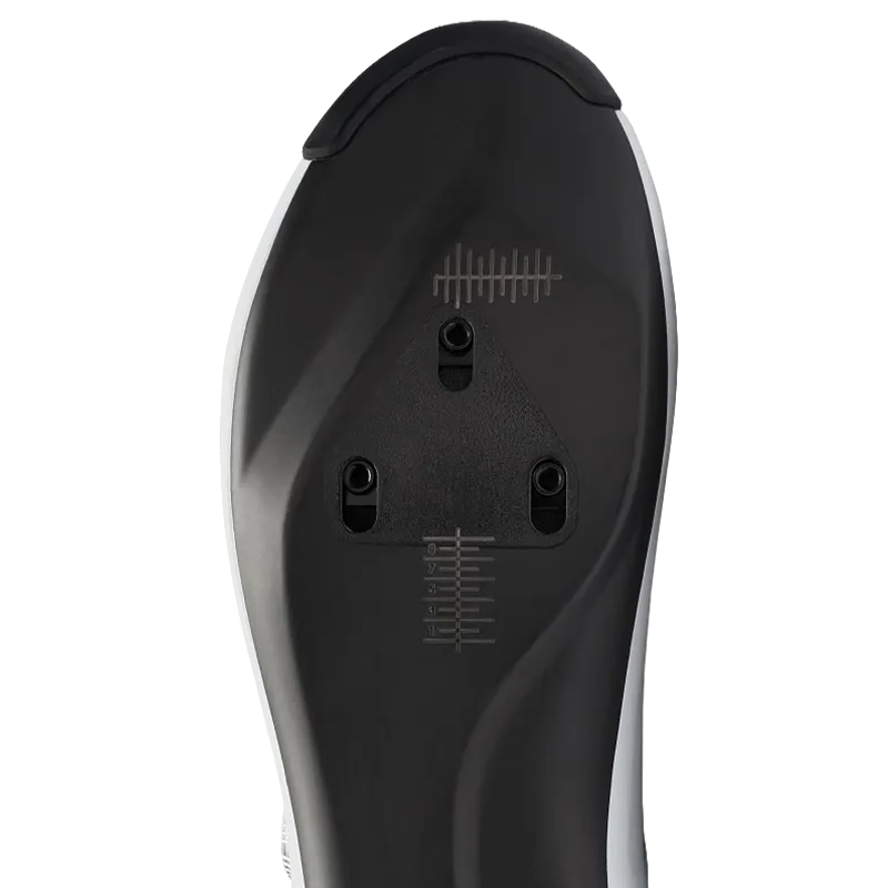 Road shoe sole with a 3-bolt cleat system