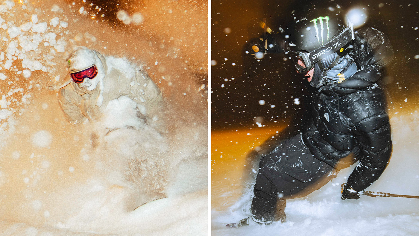 Giro snow athletes in action